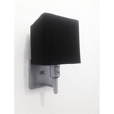 Imagem de Arandela Quadrada com Inter Liga e Cúpula Tecido, Vivare Iluminação, Arandela Parede2019 CZPR, Cinza, Pequeno