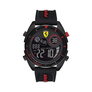 Imagem de Ferrari Relógio masculino Forza Quartz com pulseira de silicone, preto, 22 (modelo: 0830743)