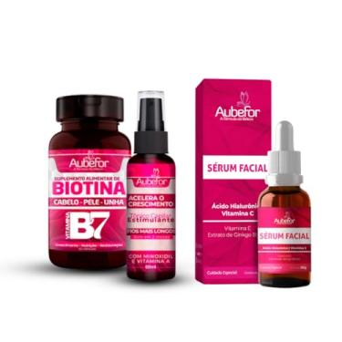 Imagem de Biotina para Cabelo Pele e Unhas com Tônico Fortalecedor e Sérum Facial para a Pele