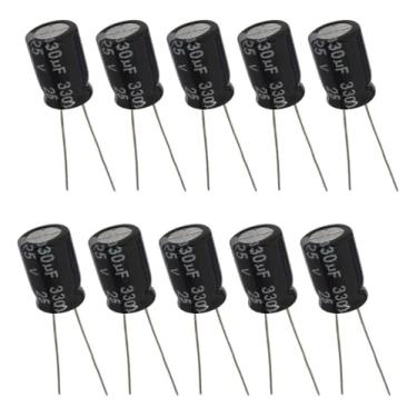 Imagem de Capacitor Eletrolítico 330uF 25V - Kit 10 Peças
