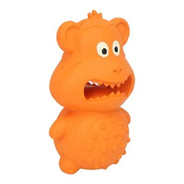 Imagem de Brinquedos para Animais de Estimação Barulhentos, Brinquedos Interativos Interessantes e Saudáveis ​​para Cães, Borracha para Suprimentos para Animais de Estimação (Laranja)