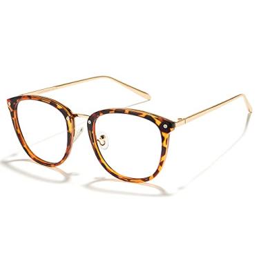 Imagem de Cyxus Óculos de luz azul para mulheres, óculos modernos para computador no escritório reduzem a tensão ocular, antienxaqueca para trabalhar na leitura