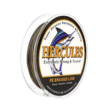 Imagem de Hercules Linha de pesca trançada super forte 4 fios super econômico de 1,8 kg a 2,3 kg Teste para água salgada, 109/328 / 547/1094 jardas (100 m / 300 m / 500 m / 1000 m), Diam# 0,08 mm - 0,55 mm Pesca esportiva, Camouflage, 10LB(4.5KG)-0.12MM-1094YDS(1000M)