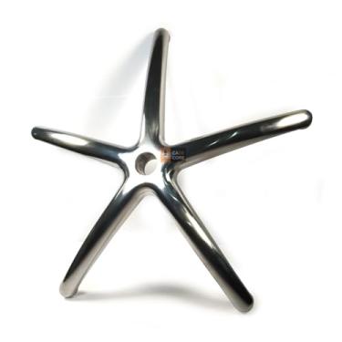 Imagem de Estrela em Aluminio Resistente Para Cadeira Presidentes Gamer Sem Rodizios Manutenção Troca