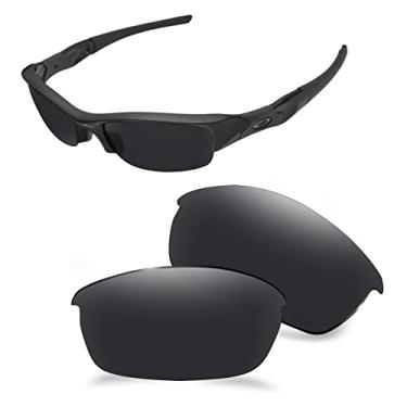 Imagem de AOZAN Lentes de reposição ANSI Z87.1 para óculos de sol Oakley Flak Jacket OO9008 - ônix preto