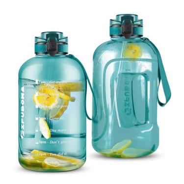 Imagem de GIFUBOWA Garrafa de água grande motivacional 3L com marcador de tempo garrafa grande de 3 litros 0,8 galões