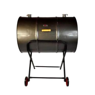 Imagem de Churrasqueira A Bafo Grill Tambor Grande 200 Litros C/ Rodas