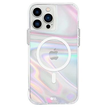 Imagem de Case-Mate Capa Soap Bubble para iPhone 13 [proteção contra quedas de 3 metros] [compatível com MagSafe] Capa magnética para iPhone 13 de 6,1 polegadas - efeito redemoinho iridescente, antiarranhões,