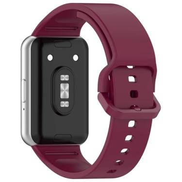 Imagem de Pulseira Moderna LTIMPORTS, compativel com Relógio Galaxy Fit 3 Sm-R390 (Vinho)