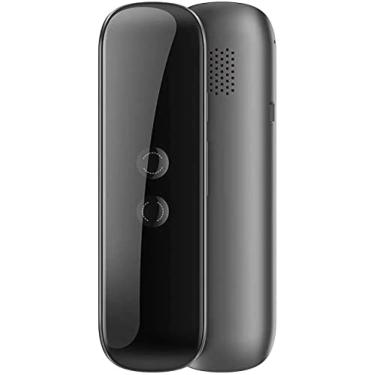 Imagem de Tradutor instantâneo inteligente, dispositivo de tradução de voz Bluetooth sem fio, tradutor intérprete simultâneo portátil de 40 idiomas, tradutor real bidirecional inteligente, preto