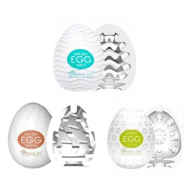 Imagem de Kit Triplo Eggs Ovo Mastubador Estimulo Sexshop Flexivel Wavy Twister e Clicker