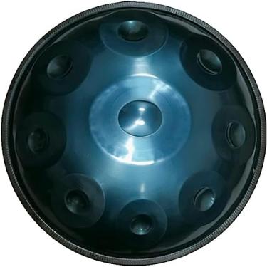Imagem de 9/10 nota handpan tambor 22 Polegada em d menor mão tambor percussão de aço com suporte handpan e saco handpan macio, azul, 9 notas
