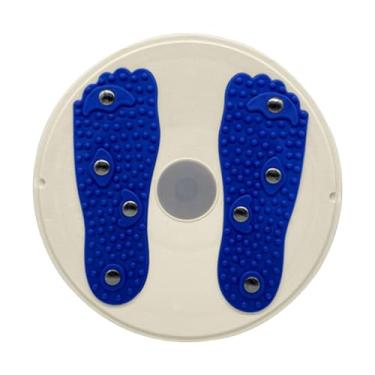Imagem de YIJU Disco de torção de cintura, equipamento de massagem de pés com placa de torção ab, plataforma giratória de torção de placa de equilíbrio para esportes, Azul