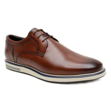 Imagem de Sapato Masculino Anna Andrade Casual Social Em Couro Derby Mocassim Amarrar Conforto Cor:Marrom;Tamanho:40;Gênero:Mascul