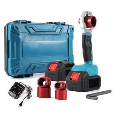 Imagem de Kit De Soldador De Fusão De Soquete Portátil Sem Fio, Soldador De Tubos De água De Plástico Com 3 Cabeçotes De Matriz E Duas Baterias De Lítio De Liberação Rápida