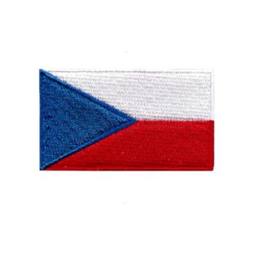 Imagem de Ruoming 1 PÇ Patch de bandeira da República Tcheca com ferro ou costurado bordado tático militar nacional da República Tcheca