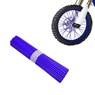 Imagem de Suvnie 72 peças de capas de raio de bicicleta suja, bordas de roda universais, acabamento de tubulação, capas de raio, protetor de decoração para bicicleta suja, cadeira de rodas off-road, acessórios
