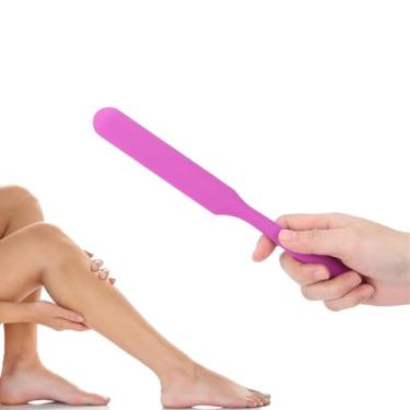 Imagem de Espátula de cera, aplicador de cera, espátula de cera, aplicador de cera para remoção de cabelo, espátula de silicone multifuncional para corpo de salão doméstico (violeta)