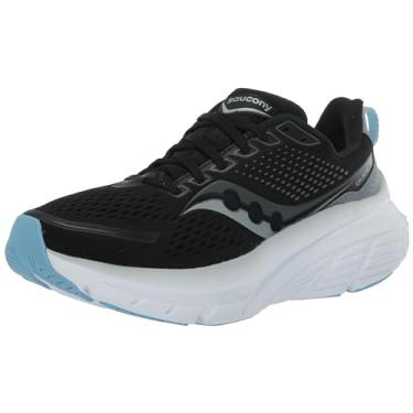 Imagem de Saucony Tênis feminino Guide 17, Preto/neblina, 12 Wide
