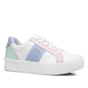 Imagem de Tênis Pegada Feminino Couro 212512 Cool Cor:branco;tamanho:34