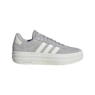 Imagem de adidas Tênis feminino VL Court Bold cinza/branco/branco, 34, Cinza/Off Branco/Branco, 5