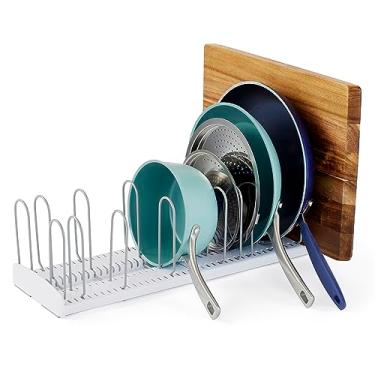 Imagem de YouCopia StoreMore Rack expansível para panela e tampa, tampas de panela ajustáveis e organizador de panelas para armazenamento de cozinha, 32 a 56 cm de largura