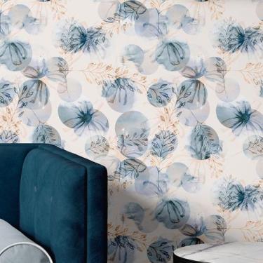 Imagem de Papel De Parede Adesivo Autocolante Contemporâneo Com Desenhos de Flor