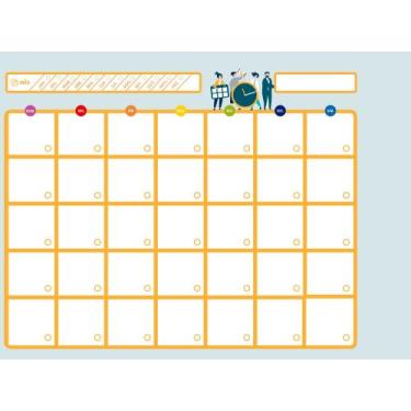 Imagem de Lousa Magnética Planejamento Mensal Imã com Caneta - Intempo Design