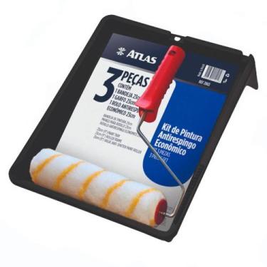 Imagem de Kit Pintura Econômico 03 Peças Rolo Anti Gotas Atlas