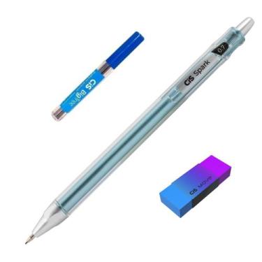 Imagem de Kit Lapiseira Spark 0.7mm Azul + Grafite + Borracha Move A/R - CIS