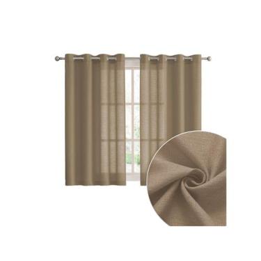 Imagem de Cortina Rustica Texturizada Para Janela 3,0 X 1,6m Varão 2m - Casa Arm