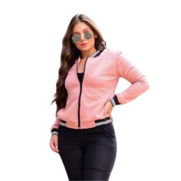 Imagem de Jaqueta Feminina Bomber BlusadeFrio com Ziper Inverno Casaco - Donna M