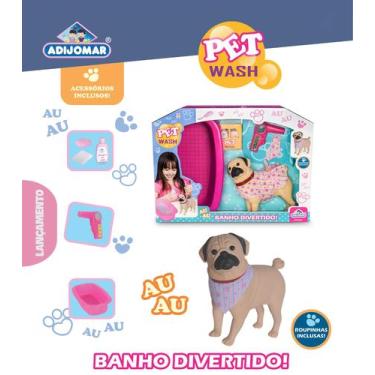 Imagem de Cachorro Brinquedo Com Acessórios Brincar Pet Shop Crianças - Adijomar