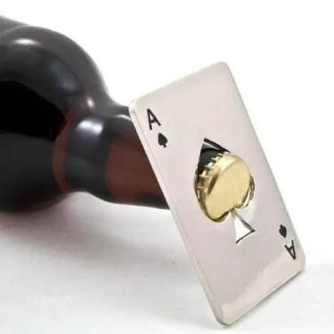 Imagem de Abridor Para Garrafas Em Forma De Carta De Baralho Em Inox - impt