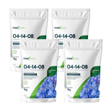 Imagem de 4 Adubo 04-14-08 Fertilizante Mineral Misto - 1kg Maxgreen