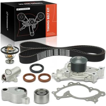 Imagem de A-Premium Kit de correia dentada com tensor de termostato de bomba de água compatível com Toyota Camry Highlander Sienna Solara 2002-2007 Lexus RX330 ES330 ES300 V6 3.0 3.3L DOHC
