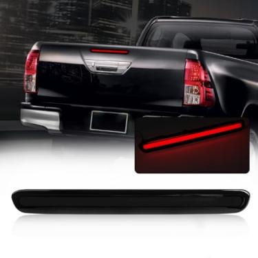 Imagem de VGETTING Terceira luz de freio para Toyota Hilux Revo 2015 2016 2017 2018 luz de freio de montagem alta lente fumada refletor de para-choque traseiro para lâmpada de parada de porta traseira Hilux