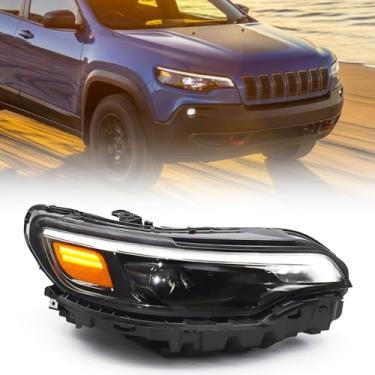 Imagem de Huray Conjunto de farol HID para Jeep Cherokee 2019-2022 [apenas para tipo xenônio] Substituição da lâmpada de cabeça original do lado do passageiro