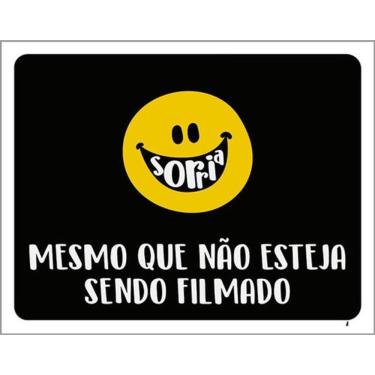 Imagem de Kit 3 Placas Mesmo Que Não Esteja Filmado