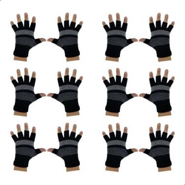 Imagem de Kit 6 Pares Luva De Frio Inverno Adulto Unissex Quentinha - Darujo