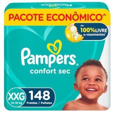 Imagem de Fraldas Pampers Confort Sec XXG 148 Unidades