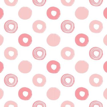 Imagem de Papel de Parede Rosa com Bolinhas Adesivo 2,70x0,57m - Quartinhos