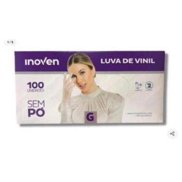 Imagem de Luva descartável de vinil Inoven tamanho G (sem PO)