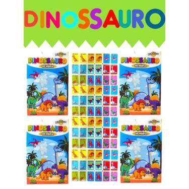 Imagem de Kit 30 Jogo Da Memoria Dinossauros Infantil P/ Kit Festa Lembrancinha 