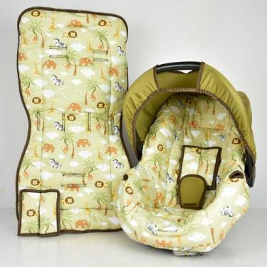 Imagem de Capa de bebê conforto e capa carrinho - safari kaki - ALAN PIERRE BABY
