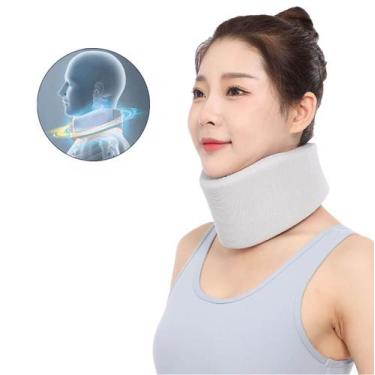 Imagem de Colar Cervical Espuma Apoio Pescoço Coluna Postura Dormir Noturno - TA