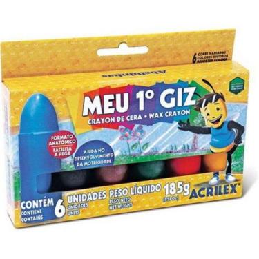 Imagem de Giz De Cera Com 6 Cores Meu 1 Giz Acrilex