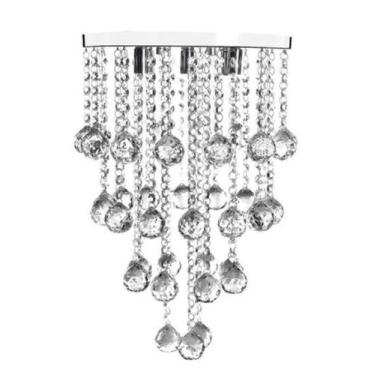 Imagem de Lustre De Cristal, Para Hall de Entrada , Com 55cm de Alt, Base Espelh