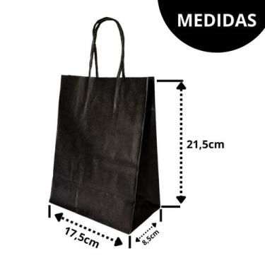 Imagem de 10 Sacola de Papel Kraft Coloridas Presente 17,5x8,5,x21,5cm - DB, Pre