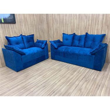 Imagem de Sofá 2 e 3 Lugares Azul 910 Paris
